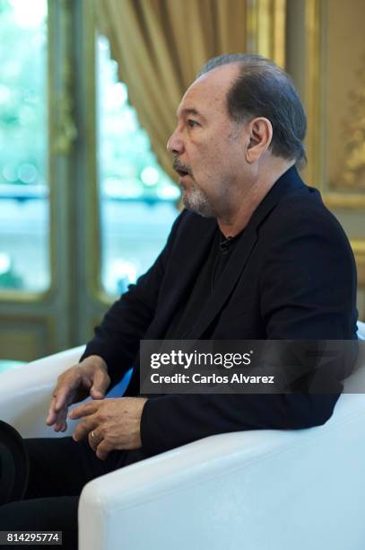 Musician Ruben Blades presents his tour 'Caminando, Adios y Gracias' at Casa de America on July 14, 2017 in Madrid, Spain.