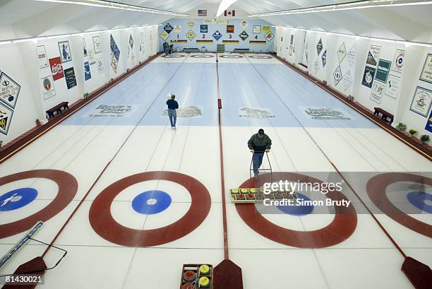 Curling: North Dakota Championship, Miscellaneous view of the house and arena, Grafton, ND 1/16/2003