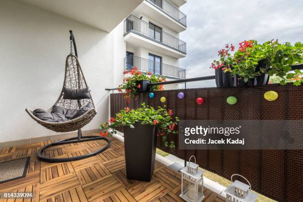 home terrace - balcony decoration stock pictures, royalty-free photos & images