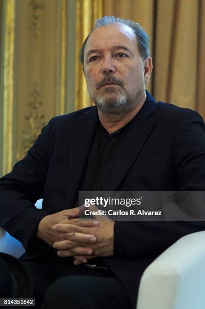 Musician Ruben Blades presents his tour 'Caminando, Adios y Gracias' at Casa de America on July 14, 2017 in Madrid, Spain.