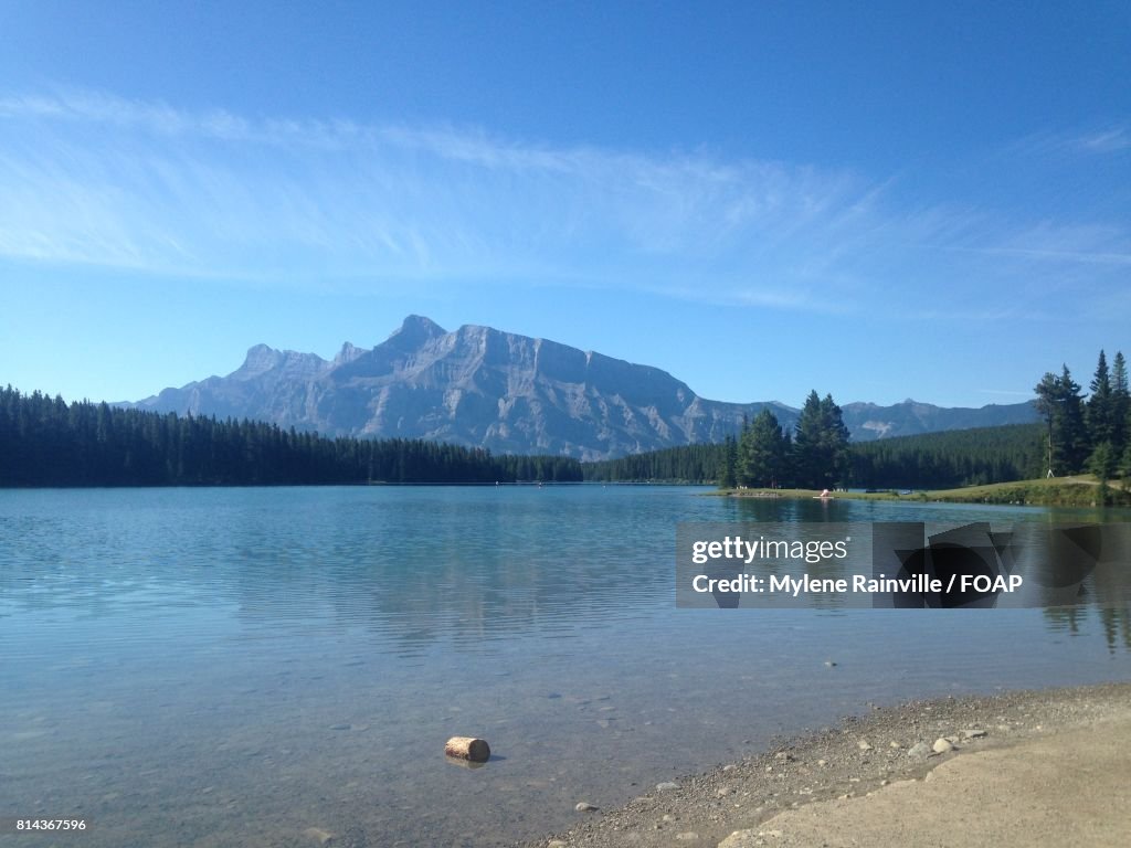 Scenic view of a blue lake