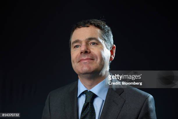Paschal Donohoe, Ireland's finance minister, poses for a photograph following a Bloomberg Television interview in London, U.K., on Friday, July 14,...