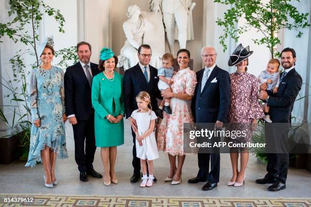 Swedish Royal family Princess Madeleine, Christopher O'Neill, Queen Silvia, Prince Daniel, Princess Estelle, Prince Oscar, Crown Princess Victoria,...