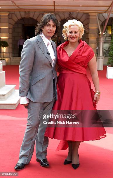 Laurence Llewelyn-Bowen and his wife Jackie Llewelyn-Bowen attend The Royal Academy of Arts Summer Exhibition at the Royal Academy of Arts on June 4,...