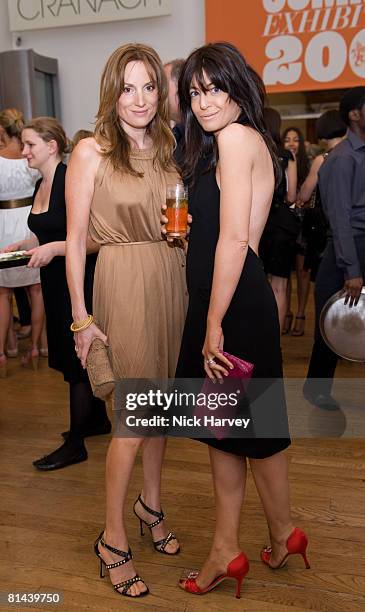 Emily Oppenheimer and Claudia Winkleman attend The Royal Academy of Arts Summer Exhibition at the Royal Academy of Arts on June 4, 2008 in London,...