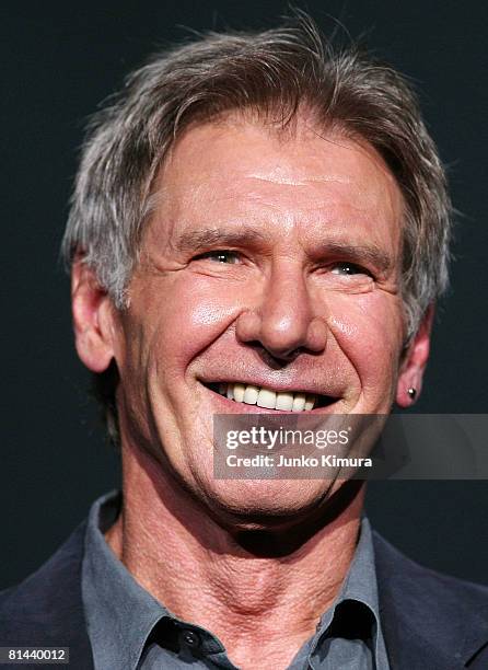 Actor Harrison Ford attends "Indiana Jones and the Kingdom of the Crystal Skull" Japan Premiere at the National Yoyogi Gymnasium on June 5, 2008 in...