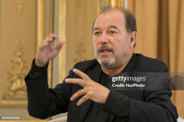 Musician Ruben Blades presents his tour 'Caminando, Adios y Gracias' at Casa de America on July 14, 2017 in Madrid, Spain.