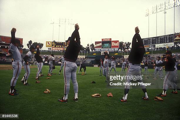 Baseball: World Series, San Francisco Giants before Game 1 vs Oakland Athletics, Oakland, CA