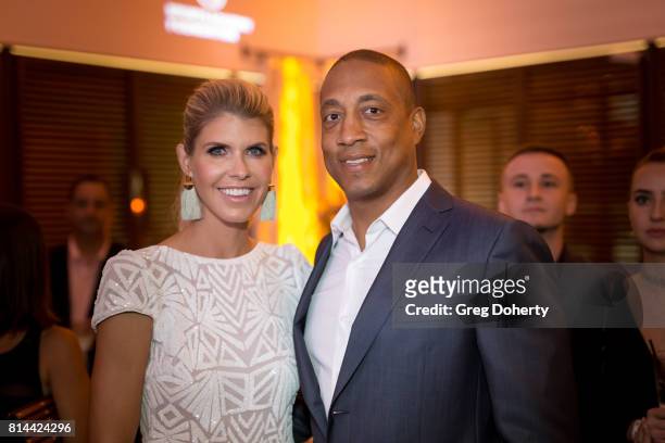 Former Football Player Eric Barton and wife Sonya attend the Sports Academy Foundation 50 For 50 at Manhattan Country Club on July 13, 2017 in...
