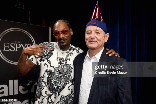 Rapper Snoop Dogg and actor Bill Murray attend The 2017 ESPYS at Microsoft Theater on July 12, 2017 in Los Angeles, California.