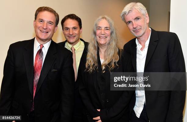 National Music Council Board Member - Charlie Sanders, National Music Council Director - David Sanders and Musicians Patti Smith and Tony Shanahan...