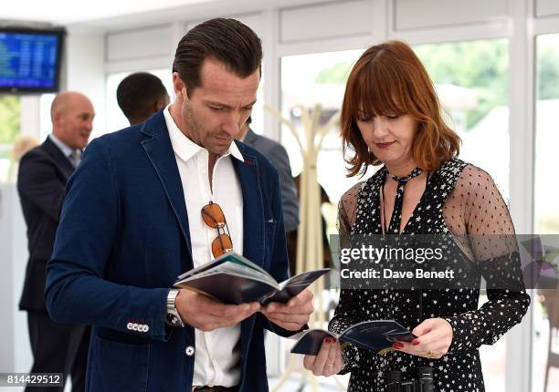 Chris Close and Teresa Tarmey attend day two of the three day Festival in Newmarket, the home of horseracing at Newmarket Racecourse on July 14, 2017...