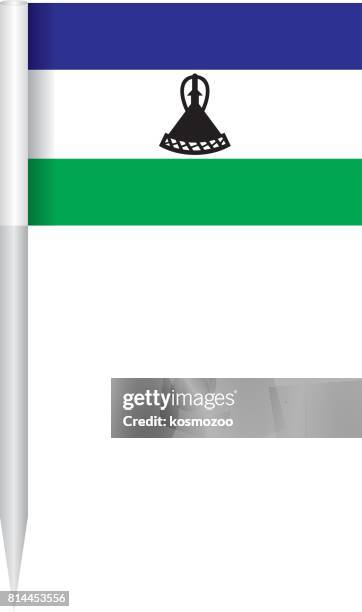 flag lesotho - lesotho flag stock illustrations
