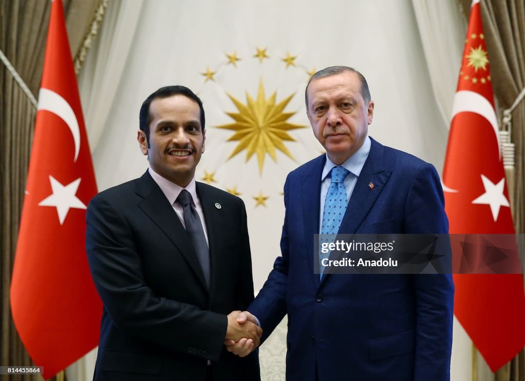 Turkish President Erdogan receives Qatari FM Jassim Al Thani