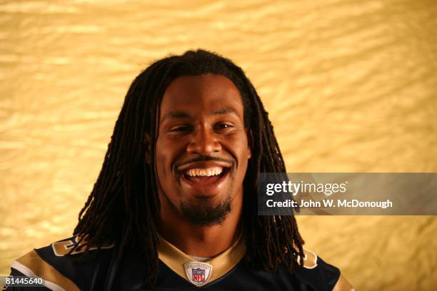 Football: Closeup portrait of St, Louis Rams Steven Jackson , Las Vegas, NV 4/11/2007