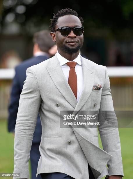 Edmond Kamara attends day two of the three day Festival in Newmarket, the home of horseracing at Newmarket Racecourse on July 14, 2017 in Newmarket,...