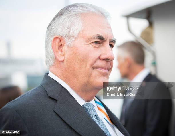 July 07: Rex Tillerson, U.S. Secretary of State, joins the the G 20 summit on July 07, 2017 in Hamburg, Germany.