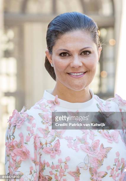 Crown Princess Victoria of Sweden arrive for a thanksgiving service on the occasion of The Crown Princess Victoria of Sweden's 40th birthday...