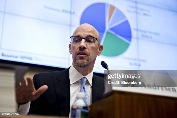 Matthew Andresen, founder and co-chief executive officer of Headlands Technologies LLC, speaks during a House Financial Services Subcommittee hearing...