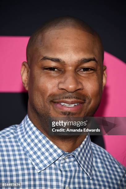 Comedian Finesse Mitchell arrives at the premiere of Universal Pictures' "Girls Trip" at the Regal LA Live Stadium 14 on July 13, 2017 in Los...