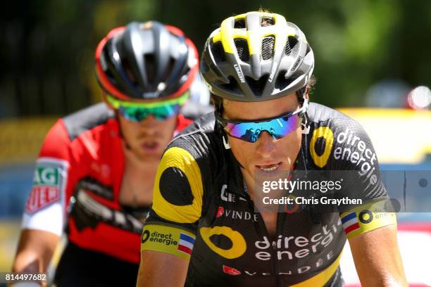 Sylvain Chavanel of France riding for Direct Energie rides in a breakaway during stage 13 of the 2017 Le Tour de France, a 101km stage from...