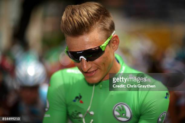 Marcel Kittel of Germany riding for Quick-Step Floors in the points jersey prepares to start stage 13 of the 2017 Le Tour de France, a 101km stage...