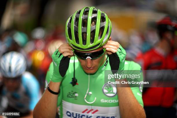 Marcel Kittel of Germany riding for Quick-Step Floors in the points jersey prepares to start stage 13 of the 2017 Le Tour de France, a 101km stage...