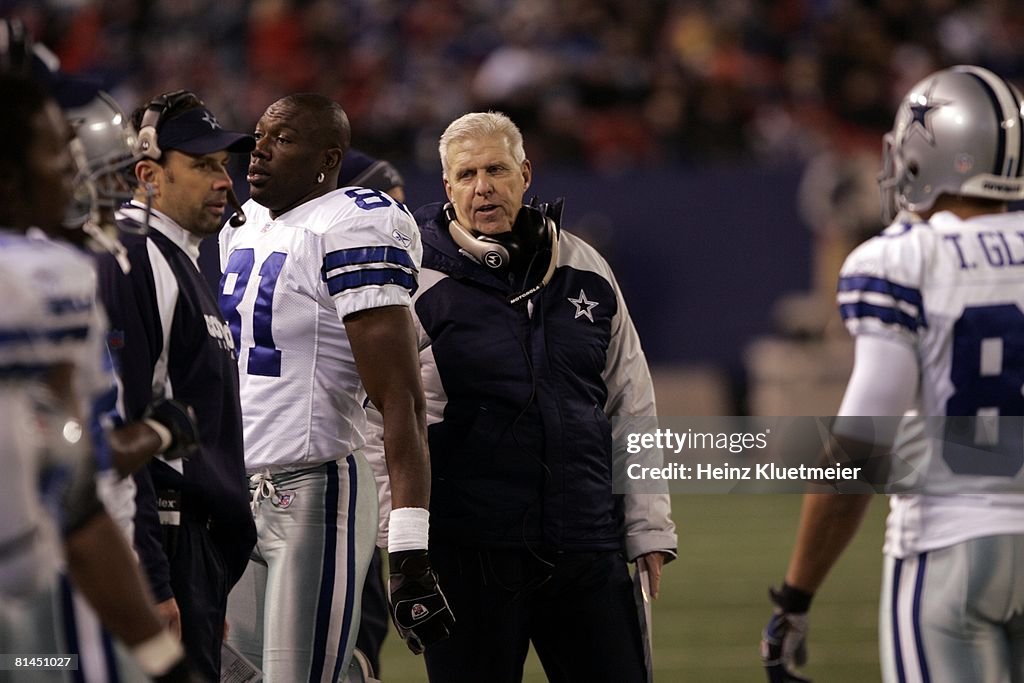 Dallas Cowboys Coach Bill Parcells and Terrell Owens