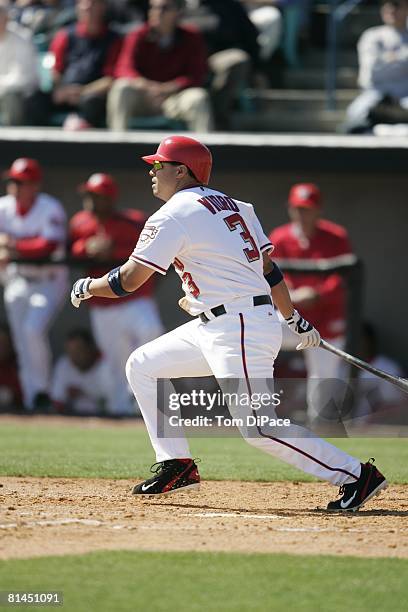 Baseball: Washington Nationals Jose Vidro in action, at bat vs New York Mets during spring training, Viera, FL 3/2/2005