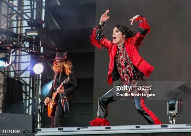 Adam Slack and Luke Spiller of The Struts perform at Festival d'ete de Quebec on July 13, 2017 in Quebec City, Canada.