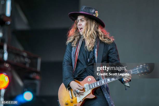 Adam Slack of The Struts performs at Festival d'ete de Quebec on July 13, 2017 in Quebec City, Canada.