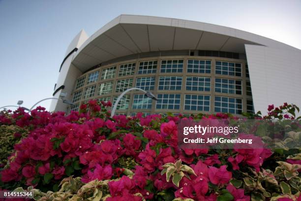 The exterior of the American Airlines Arena.