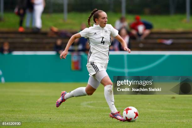 Sophia Kleinherne of Germany during the international friendly match between U19 Women's Germany and U19 Women's USA at OBI Arena on July 2, 2017 in...