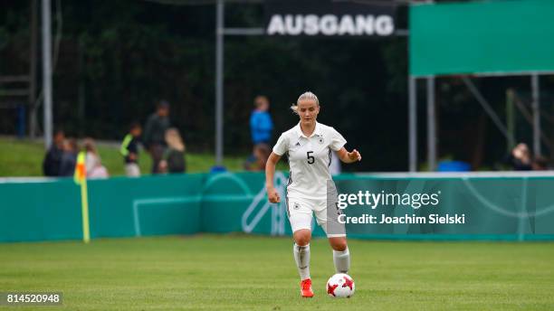 Lisa Schoeppl of Germany during the international friendly match between U19 Women's Germany and U19 Women's USA at OBI Arena on July 2, 2017 in...