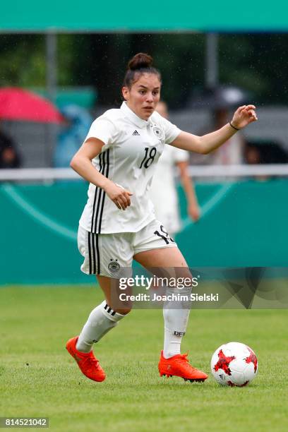 Ereleta Memeti of Germany during the international friendly match between U19 Women's Germany and U19 Women's USA at OBI Arena on July 2, 2017 in...