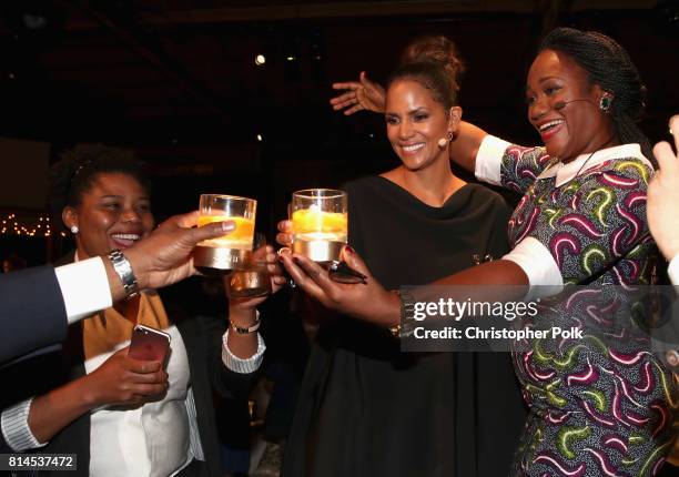 Actor Halle Berry at The Chivas Venture $1m Global Startup Competition at LADC Studios on July 13, 2017 in Los Angeles, California.