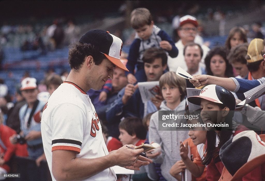 Cal Ripken Jr. Image Closeup of Baltimore Orioles Cal Ripken Jr, signing autographs for ...