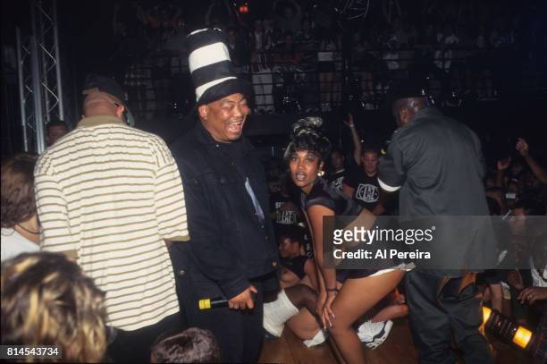 Rapper Fresh Kid Ice and The 2 Live Crew are seen filming the "Shake A Lil' Somethin'" video at Zippers Nightclub in June of 1996 in South Beach...