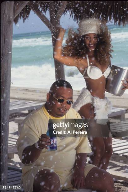 Rapper Fresh Kid Ice of The 2 Live Crew is shown filming the "Shake A Lil' Somethin'" video in June of 1996 in the South Beach neighborhood of Miami...