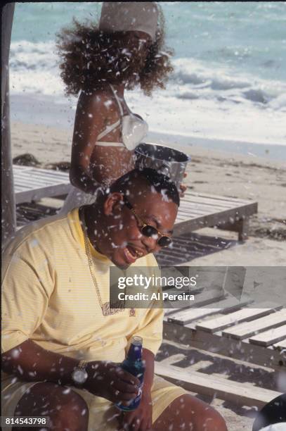 Rapper Fresh Kid Ice of The 2 Live Crew is shown filming the "Shake A Lil' Somethin'" video in June of 1996 in the South Beach neighborhood of Miami...