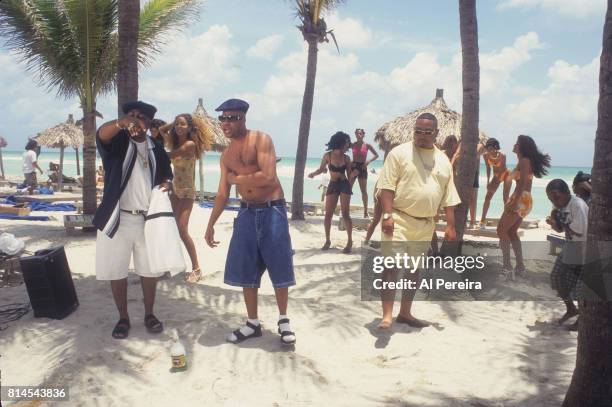 Rapper Fresh Kid Ice of The 2 Live Crew is shown filming the "Shake A Lil' Somethin'" video in June of 1996 in the South Beach neighborhood of Miami...