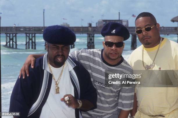 Rapper Fresh Kid Ice and The 2 Live Crew are shown filming the "Shake A Lil' Somethin'" video in June of 1996 in the South Beach neighborhood of...