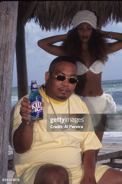 Rapper Fresh Kid Ice of The 2 Live Crew is shown filming the "Shake A Lil' Somethin'" video in June of 1996 in the South Beach neighborhood of Miami...