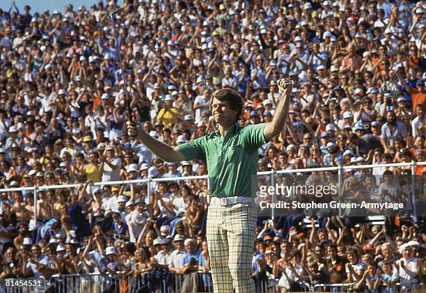 Golf: British Open, Tom Watson victorious after winning tournament on Sunday at Turnberry GC, Ailsa, GBR 7/10/1977