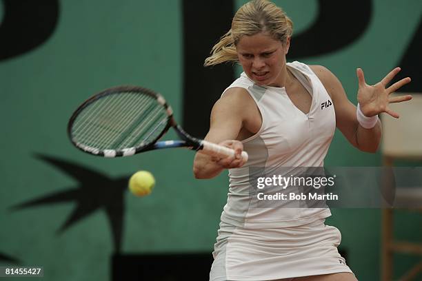 Tennis: French Open, BEL Kim Clijsters in action vs Lindsay Davenport at Roland Garros, Paris, FRA 5/29/2005