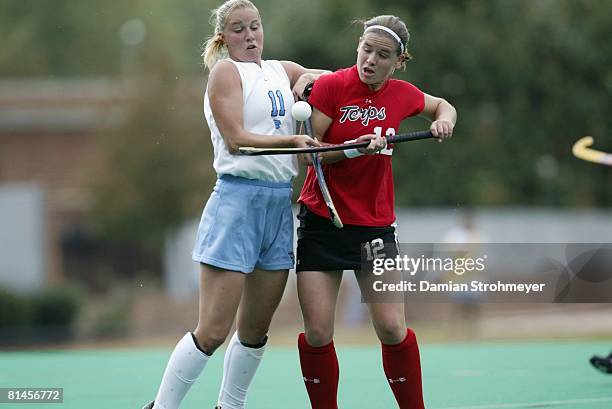 College Field Hockey: Maryland Paula Infante in action vs North Carolina Kelsey Kearan , Chapel Hill, NC