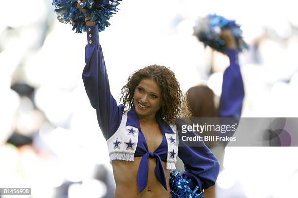 Football: Closeup of Dallas Cowboys cheerleader Adrianna Butler during game vs New Orleans Saints, Irving, TX