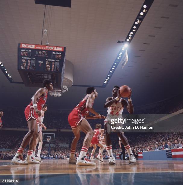 College Basketball: ACC Tournament, North Carolina State David Thompson in action vs Maryland, Greensboro, NC 3/9/1974