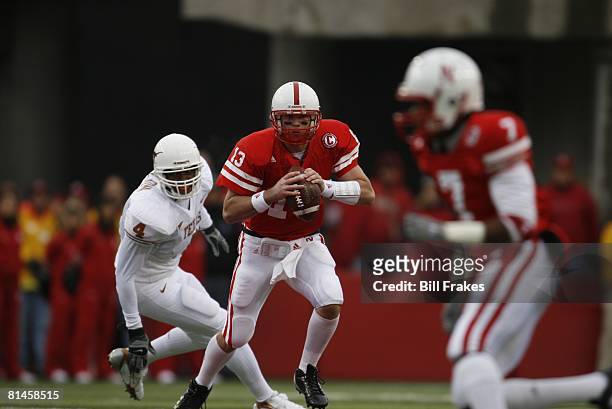 College Football: Nebraska QB Zac Taylor in action vs Texas, Lincoln, NE