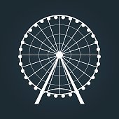 Ferris Wheel icon. Vector illustration.
